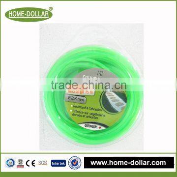 Hot sales garden tools spare parts wire co-polymer custom size colorful choice tough nylon strimmer cord line