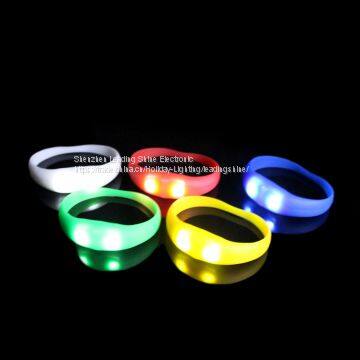 Silicon motion sensor running motive sports meeting runner wear customized logo printing led flashing wristband armband