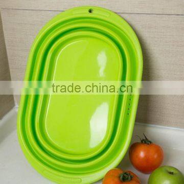 Silicone Square Shaped Collapsible Wash Basin,storage Bowl
