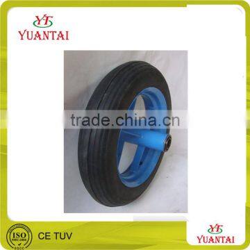 high quality solid rubber coated wheel barrow tire 300/350/400/450/650