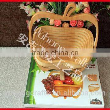 Apple Shape Chinese Bambooo Crafts Fruit Basket photo-5