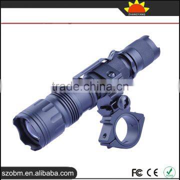 Wholesale T6 LED 1000Lm 3 Mode Strong Light Flashlight ,tactical Torch with flashlight mount