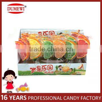Handmade Orange Shape Fruity Gummy Lollipop Jelly Candy photo-2
