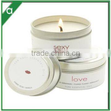 Multi Colored Scented Candle in Glass Vessel With Gift Box