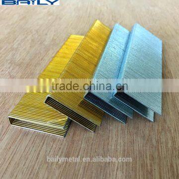 Factory supply galvanized GS16 series staples 16GA crown: 12.60mm,GS1650, GS1645, GS1640, GS1635, GS1630, GS1625, GS1620 STAPLES