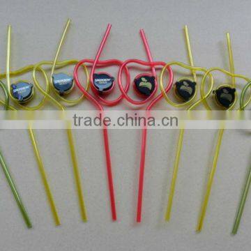 cartoon hard plastic drinking straw