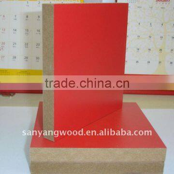 Red Melamine Faced MDF Board