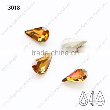 AAAAA grade water drop shape crystal fancy loose stones,rhinestones loose with point back wholesale