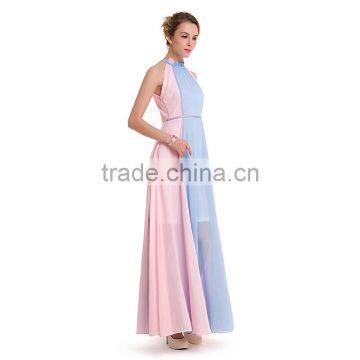 Long Maxi Dress Woman 2017 Pink Boho Maxi Dress photo-3