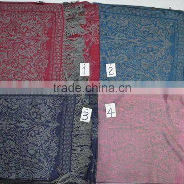 The Stylish Large 100%rayon Soft Designer Jacquard Floral Hot Shawl photo-6