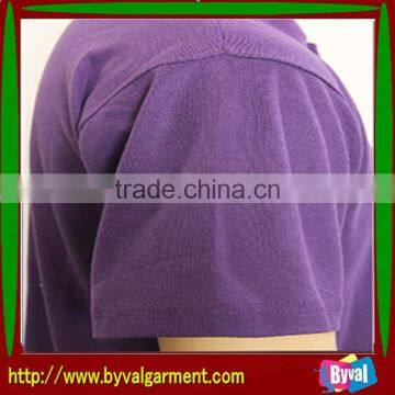 Wholesale Cheapest 200gsm Purple Pique Mesh USA Size Plain Classic Polo Shirt photo-3