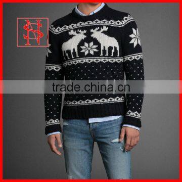 fashion adult mens jacquard sweater knitted christmas jumper