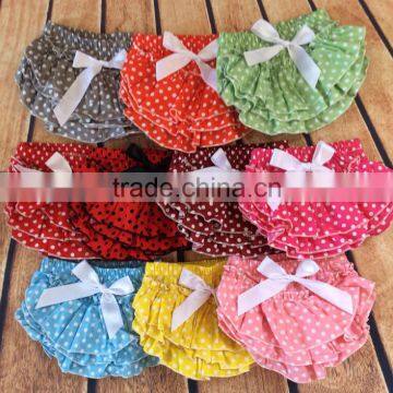 Baby Girl Cotton Bloomers Ruffles Diaper Cover Multicolor Options Wholesale China Factory photo-2
