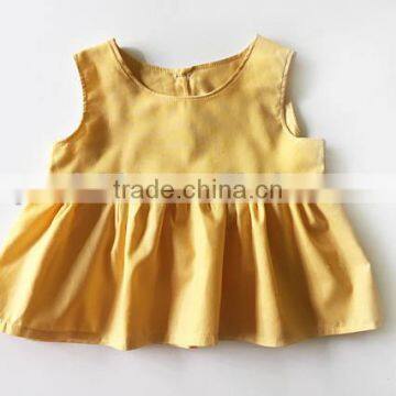 European Style Children Summer Clothing Girl Plain Color Birthday Dresses Baby Girls Cotton Party Wear