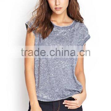 T-shirt with dirty washed/snow washed/vintage washed
