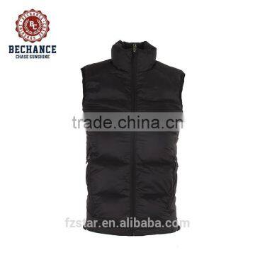 W1001 women cheap black stand collar down vest