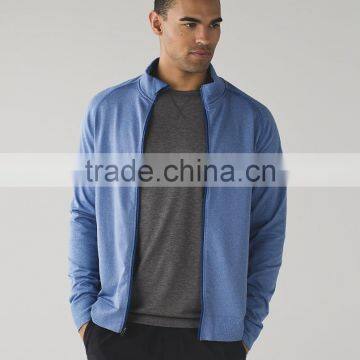 Custom Zip up Sweatshirts Without Hoods Men Seamless Zipper Jacket Sweatshirt photo-3