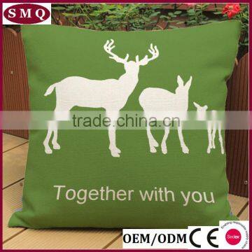 Hotsale Santa and Deer Painting Christmas Pillow Cover photo-2