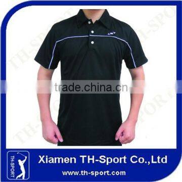 Mens Black Polo Polyester Shirt photo-2