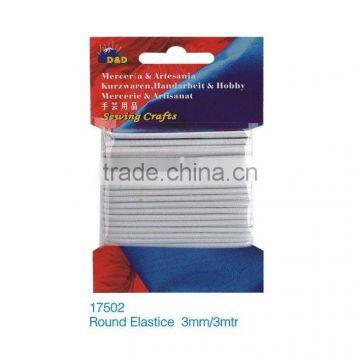 D&D elastic strap high quality low price round Elastic cord 3mm*3m(NO17502)