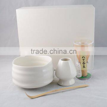 White Ceremonial Tea Bowl Whisk Gift Set photo-2