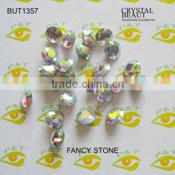 Fancy stone point back 14mm round shape crystal AB for jewel
