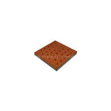 Sound Insulation Wooden Perforated Acoustic Panel , 600 * 600mm