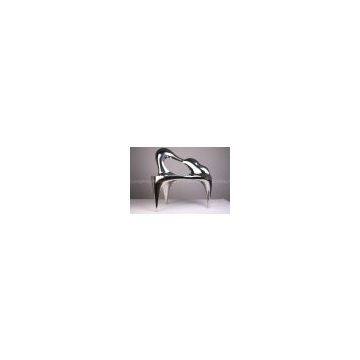 Stainless steel, resin piano shape chair