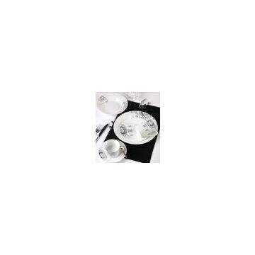 Round shape 20pcs dinnerware set with decal