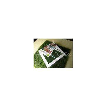 Waterproof 12800Dtex Green / Yellow Fake Artificial Grass Flooring Lawn