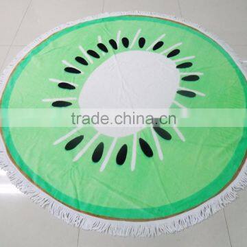Custom Design Velour Organic Beach Print Towel Round With Tassels Luxury Style High Quality Best Price photo-6
