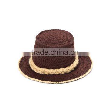 2015 new hot selling baby winter hat baby crochet fedora hat