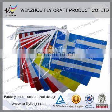 Custom various countries cheap decorative polyester string flag