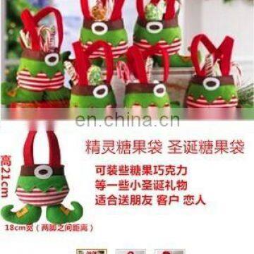 Popular Christmas Candy Bags Santa Suspenders ELF Shorts Pants Bag