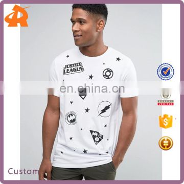 China Factory Cheap Custom Tshirt Men with Justice League Print