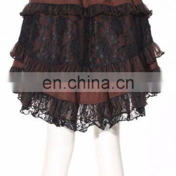 Steampunk Style Puffed Mini Skirt With Gear Decorations photo-3