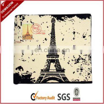 Popular Creative Eiffel Tower canvas wallet