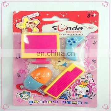 3D computer shaped cute eraser