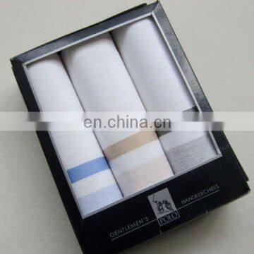 100% cotton printted gift box handkerchieves for men