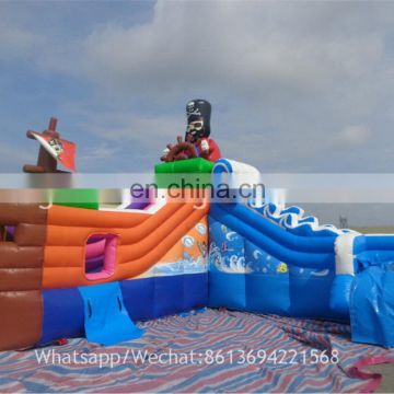 2017 New arrival inflatable pirate ship slide 6.6X5.7X4.8M