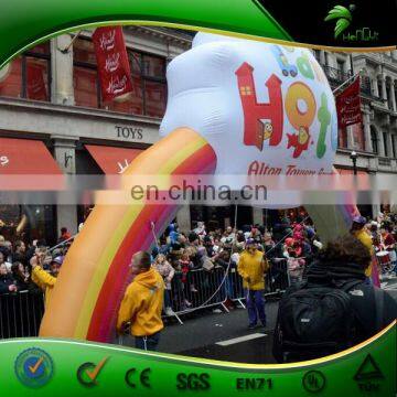 Inflatable Rainbow Arch Custom Wheel Shape With Logo Print Event Arch