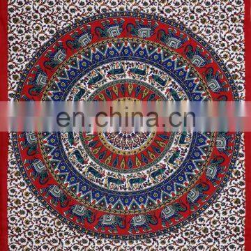 Indian Elephant Mandala Single Tapestry Bohemian Wall Hanging Dorm Decor Tapestries 84X55 Inch photo-2