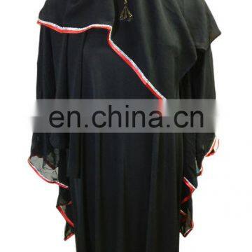 Dubai Burkha Designs 2017 / Arabic Islamic Wear Abaya 2017 / Plain Strip Abhaya Burqa (dubai Abaya 2017) photo-2