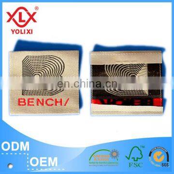 Hot cut woven garment label for cloth