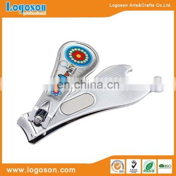 Custom nail clipper epoxy stiker logo souvenir nail clipper cutter