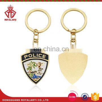 Brass Soft Enamel Bespoke Sheriff Badge Keyring