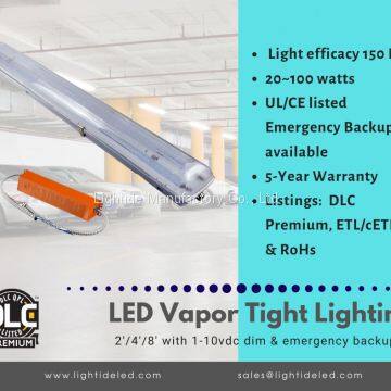 20W 2ft Linear LED Warehouse Lighting Fixtures Vapor-Tight, 100-277vac, 5yrs Warranty photo-2