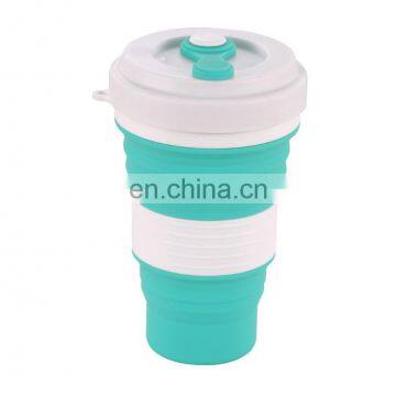 Portable Simple Silicone Retractable Folding Cup With Candy Color for Coffee photo-7