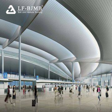 Prefabricated Steel Space Frame Structure Airport Terminal Construction