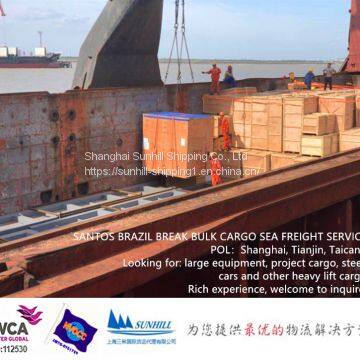 SHANGHAI to SANTOS Break Bulk Cargo Freight Rate BRAZIL Shipping Logistics